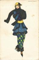 Fashion lady. Art Nouveau. B.K.W.I 271-4. s: Mela Koehler (EK)