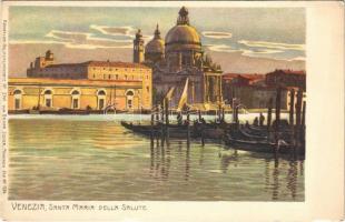 Venezia, Venice; Santa Maria della Salute. Künstler-Heliocolorkarte No. 2748. von Ottmar Zieher litho (EK)