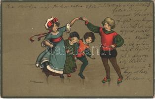Children art postcard. B. Dondorf No. 502. litho s: Ethel Parkinson