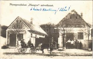 1942 Nyergesújfalu, Hangya szövetkezet üzlete és saját kiadása, lovaskocsi. photo