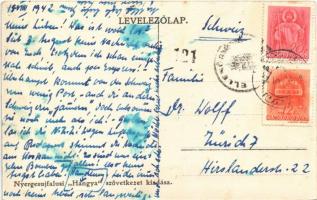 1942 Nyergesújfalu, Hangya szövetkezet üzlete és saját kiadása, lovaskocsi. photo