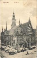 1908 Wroclaw, Breslau; Rathaus / town hall, shops. Ernst Kretschmer No. 692. (EK)