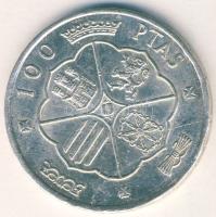 Spanyolország 1966(68). 100P Ag "Caudillo" T:2-/3 ph.