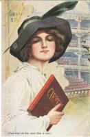 1922 Und wenn ich lieb, nimm Dich in acht / Lady art postcard. Münchner Kunst 3138. s: Bill Fisher (EK)