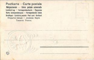 1917 Art Nouveau, Emb. silver lady