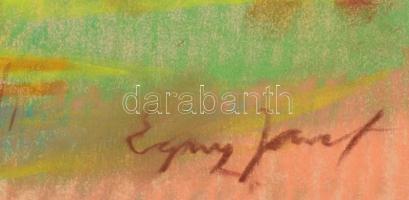 Egry József jelzéssel: Táj. Pasztell, papír. Lap szélén kisebb sérülésekkel. 35x50 cm