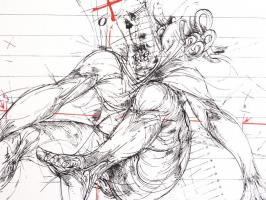 Vladimir Velickovic (1936-2019): Kompozíció (1970-es évek). Szitanyomat, papír. Jelzés nélkül. Hátol...