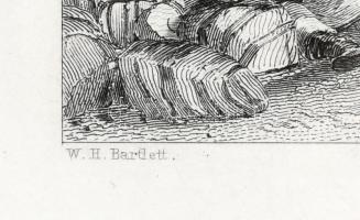 Bartlett, William Henry (1809-1854): The Bloxberg (Gellért-hegy a citadellával). Acélmetszet, papír,...