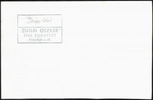 cca 1975 Zsigri Oszkár budapesti fotóművész hagyatékából 5 db vintage fotó, feliratozva vagy pecsétt...