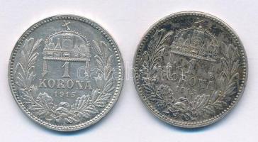 1915KB 1K Ag "Ferenc József" (2x) T:1-,2 patina
Adamo K5.1