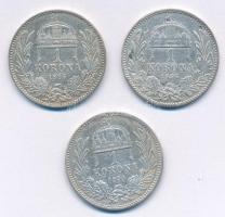 1894KB-1896KB 1K Ag "Ferenc József" (3xklf) T:2-,3
Adamo K5.1