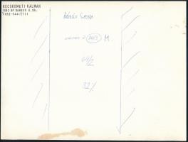 cca 1986 Lázár Ervin (1936-2006) Kossuth-díjas író portréja, Kecskeméti Kálmán pecsétjével jelzett v...