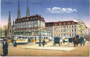 Dresden, Postplatz / trams, square
