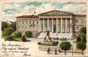 1899 Budapest VIII. Nemzeti Múzeum Litho (EB)