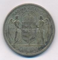 1930. 5P Ag "Horthy jobbra" T:2-,3 patina
Adamo P8