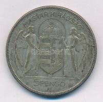 1930. 5P Ag "Horthy jobbra" T:2-,3 patina
Adamo P8