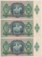 1936. 10P (3x) sorszámkövetők és egyugrású sorszámmal, csillagos sorszámmal T:I,I- Adamo P9A
