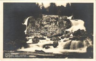 Tátra, Magas-Tátra, Vysoké Tatry; Velky Vodopád / A Tarpatak nagy vízesése. Lichtbild von Karl Streer Nr. 169. / Der grosse Wasserfall des Kohlbaches / waterfall