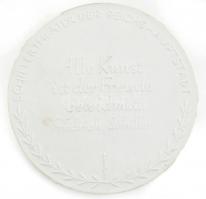 KPM Friedrich Schiller plasztikus plakett, 1910-40 körül (?), hátoldalán "Schillertheater der R...