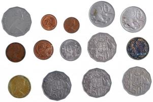 Ausztrália 1966-2010. 1c-1$ (14db, 12xklf), közte 1981. 50c Cu-Ni "Károly és Diana esküvője&quo...
