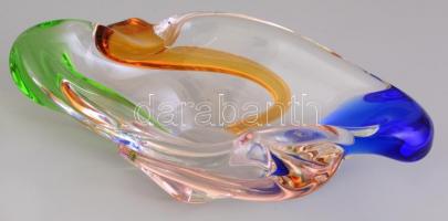 Üveg hamutálka, Formába öntött, anyagában színezett, hibátlan. 20 cm