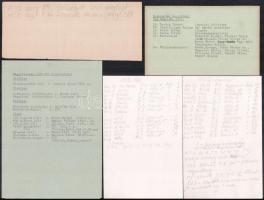 1932 FTC és egyéb eredmények (Los Angelesi olimpia, Mo. bajnokságai), részben géppel és kézzel írt, mappában