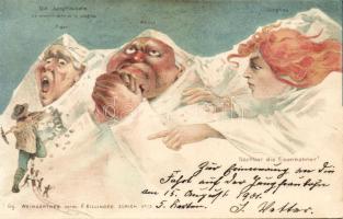 Jungfrau Mönch Eiger  Litho