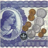 2006. 1Ft-100Ft (7xklf) forgalmi sor szettben + 1946. 1Ft Ag "Hatvanéves a Forint" utánver...