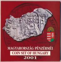 2001. 1Ft-100Ft (7xklf) forgalmi sor dísztokban, Magyarország pénzérméi sorozat T:PP Adamo FO34.1