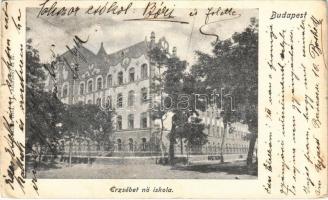 1904 Budapest XIV. Erzsébet Nőiskola. István út 93. (kis szakadás / small tear)