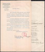 1912-1947 10 db zenével kapcsolatos okmány és nyomtatvány