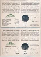 2007. 50Ft "Római Szerződés" elsőnapi veret sorszámozott emléklapon (2x), sorszámkövetők &...