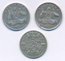 Ausztrália 1924-1925. 6p Ag "V. György" + Nagy-Britannia 1933. 6p Ag "V. György"...