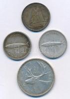 Kanada 1952. 10c Ag "VI. György" + 1967. 10c Ag "II. Erzsébet" (2x) + 1966. 25c ...