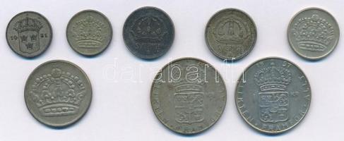 Svédország 1931-1962 10ö-1Kr Ag (8xklf) T:2-3
Sweden 1931-1962. 10 Öre - 1 Krona (8xdiff) C:XF-F