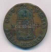 1849NB 3kr Cu T:2 ph., patina 
Adamo B2