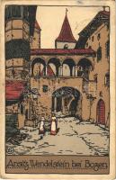 1915 Bolzano, Bozen (Südtirol); Ansitz Wendelstein bei Bozen. Künstler-Stein-Zeichnung. Verlag J. Gugler (EK)
