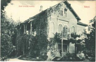 1910 Bátyú, Batyovo, Batovo, Batiovo; Gróf Lónyay kastély. Márkus József kiadása / castle