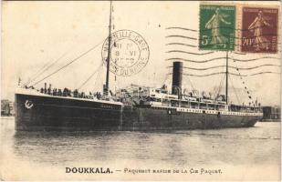 1910 Doukkala Paquebot rapide de la Cie Paquet / French fast liner steamship. TCV card (EB)