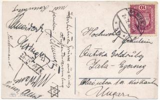 1918 Lady art postcard. "ERKAL" No. 332/6. s: Usabal (vágott / cut)