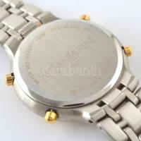 Yves Saint Laurent kronográfos, vízálló férfi karóra fém szíjjal, működő, jó  állapotban d: 34 mm