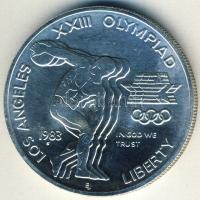 USA 1983. 1$ Ag "Olimpia-diszkoszvetés" T:1-/2+