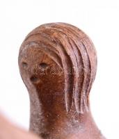 Homolya kerámia: anya gyermekével. Mázas kerámia, jelzett, hibátlan. 15,5 cm