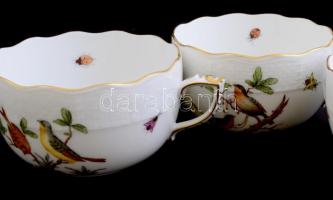 Herendi Rotschild mintás teás készlet. Kézzel festett, jelzett, minimális kopással