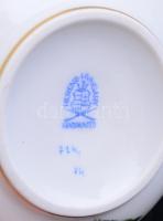 Herendi Rotschild mintás teás készlet. Kézzel festett, jelzett, minimális kopással