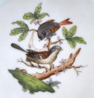 Herendi Rotschild mintás kínáló készlet. 5 + 2 db, tál és tálca. Komplett. Kézzel festett, jelzett, ...