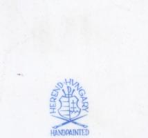 Herendi Rotschild mintás süteményes készlet. Kézzel festett, jelzett, hibátlan 30x24 cm, d: 18,5 cm