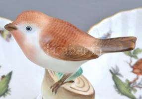 Herendi Rotschild mintás háromrészes kínáló., asztalközép  Kézzel festett, jelzett, hibátlan 30x32 c...