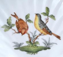 Herendi Rotschild mintás háromrészes kínáló., asztalközép  Kézzel festett, jelzett, hibátlan 30x32 c...