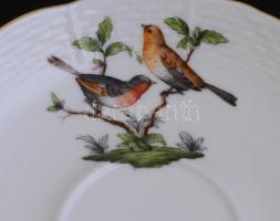 Herendi Rotschild mintás teás csésze készlet aljjal 6+6 db. Kézzel festett, jelzett, hibátlan